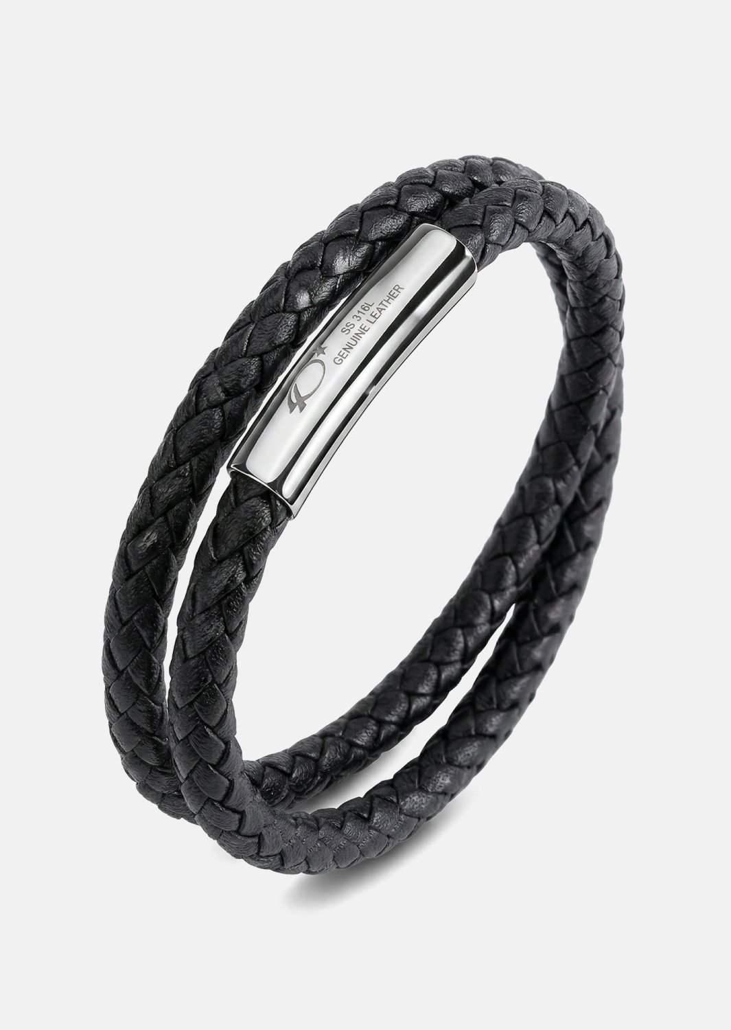 Leren armband Titan Thread