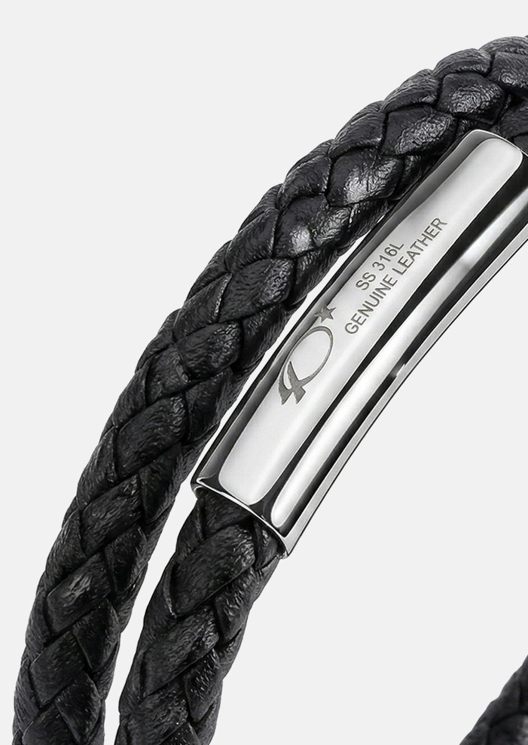 Leren armband Titan Thread