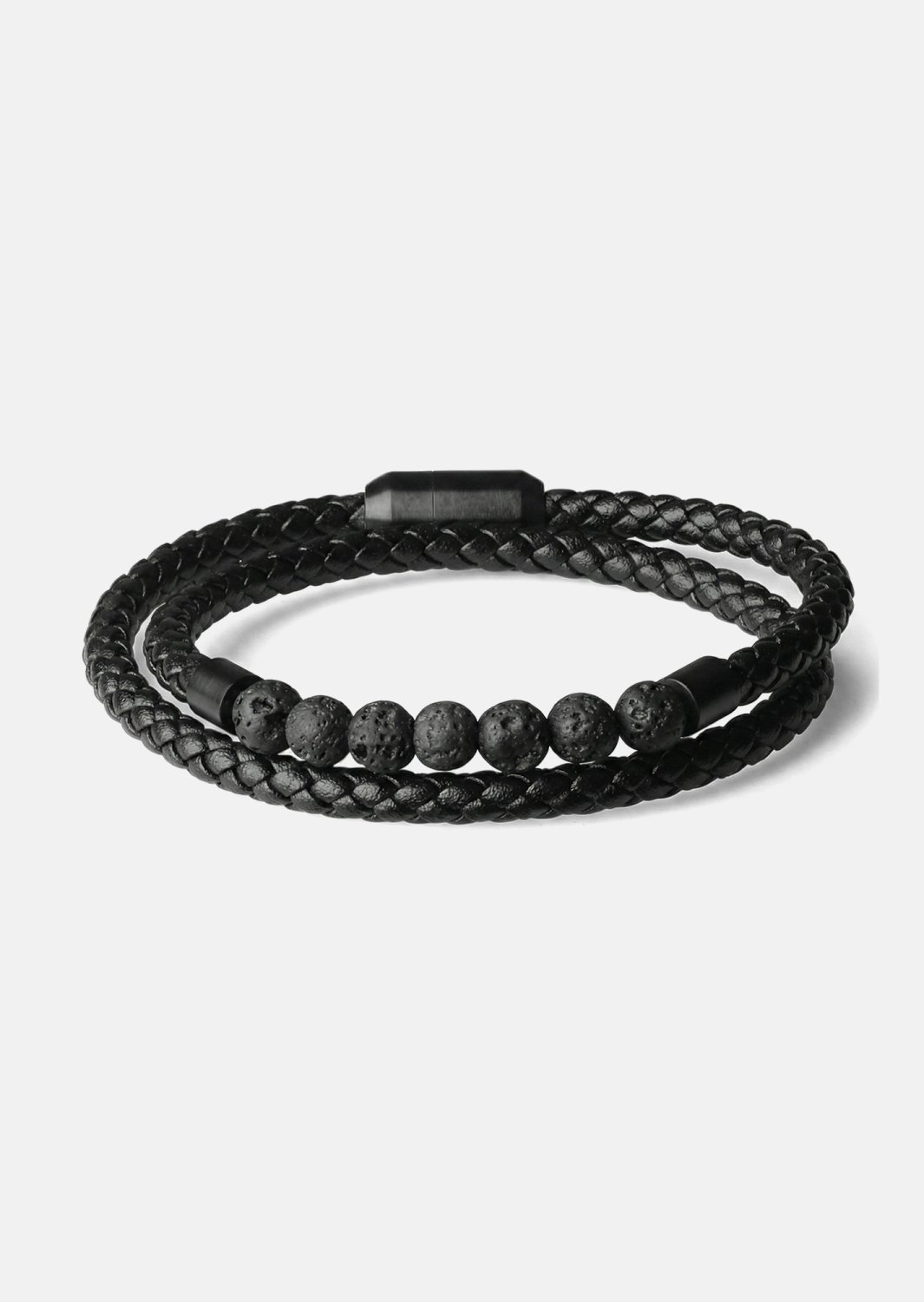 Leren armband Obsidian Grip
