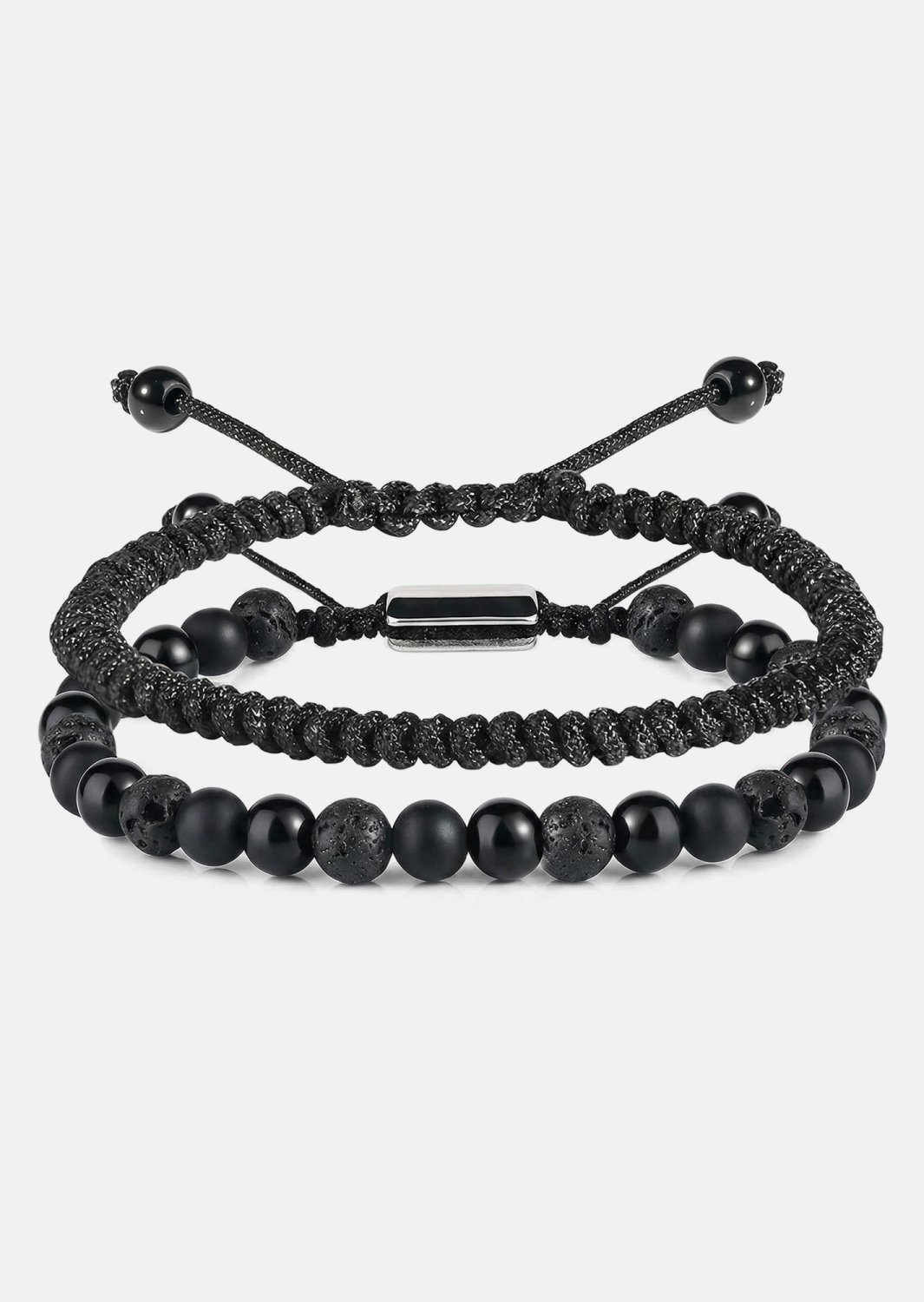 Kralenarmband Obsidian Knot