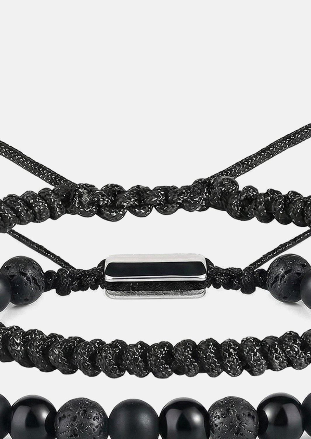 Kralenarmband Obsidian Knot