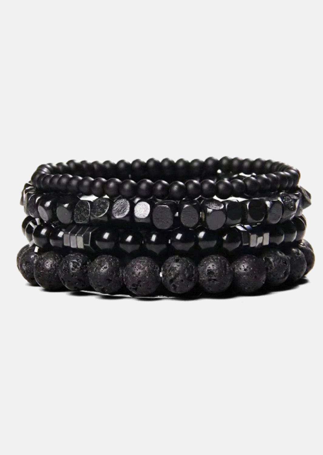 Kralenarmband Obsidian Pulse