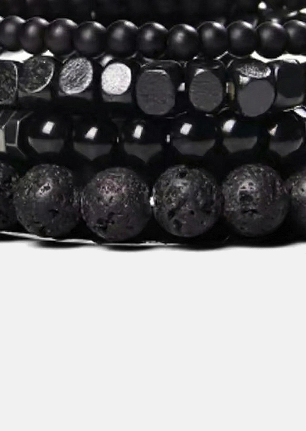 Kralenarmband Obsidian Pulse