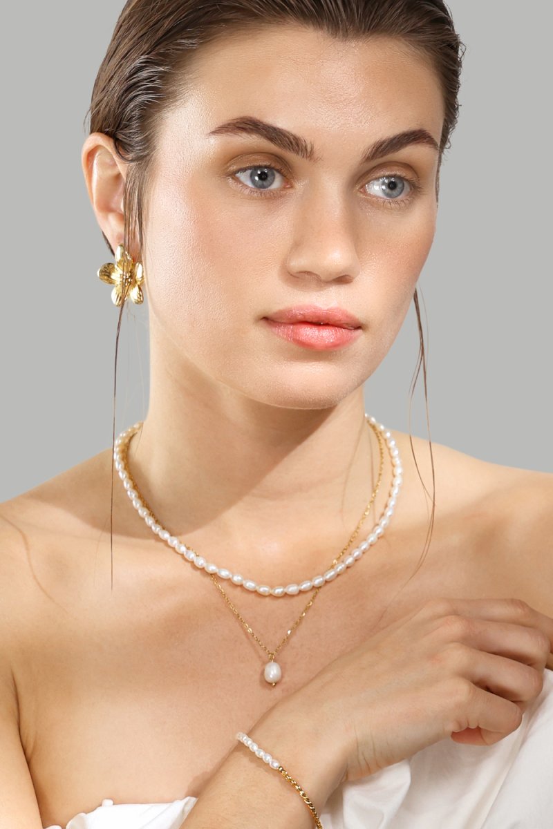 Armband Golden Pearl Chain - 18k Verguld