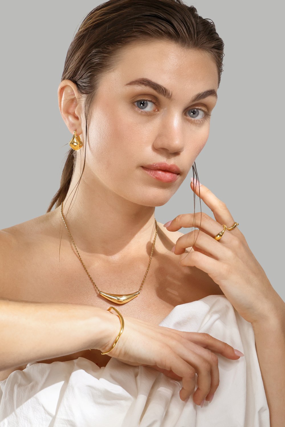 Ring Flow - Verguld met 18k goud