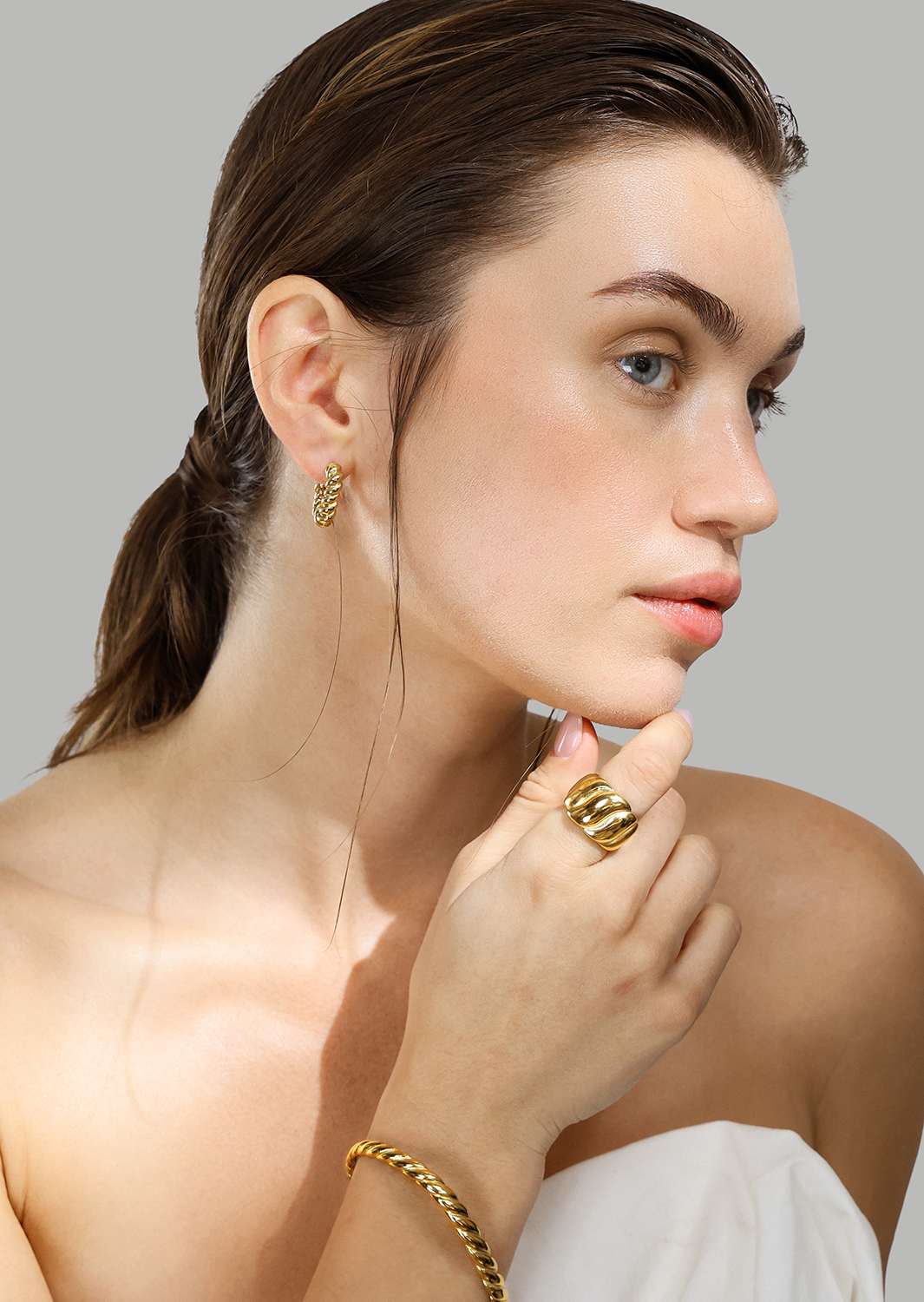 Armband Twist Glow - 18k Verguld
