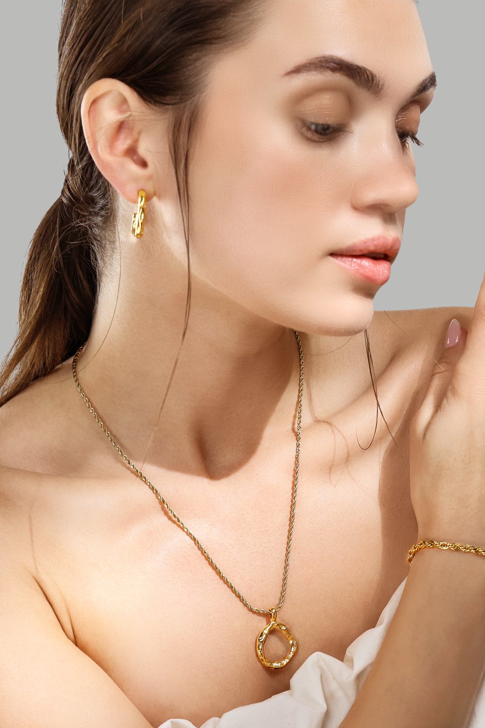 Ketting Aurora Wave - 18k Verguld