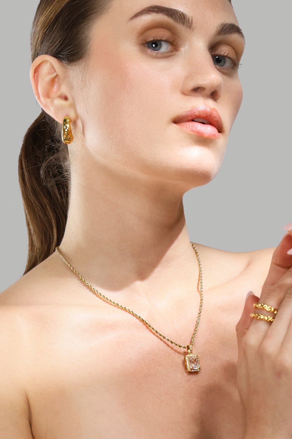 Ketting White Luxus - 18k Verguld