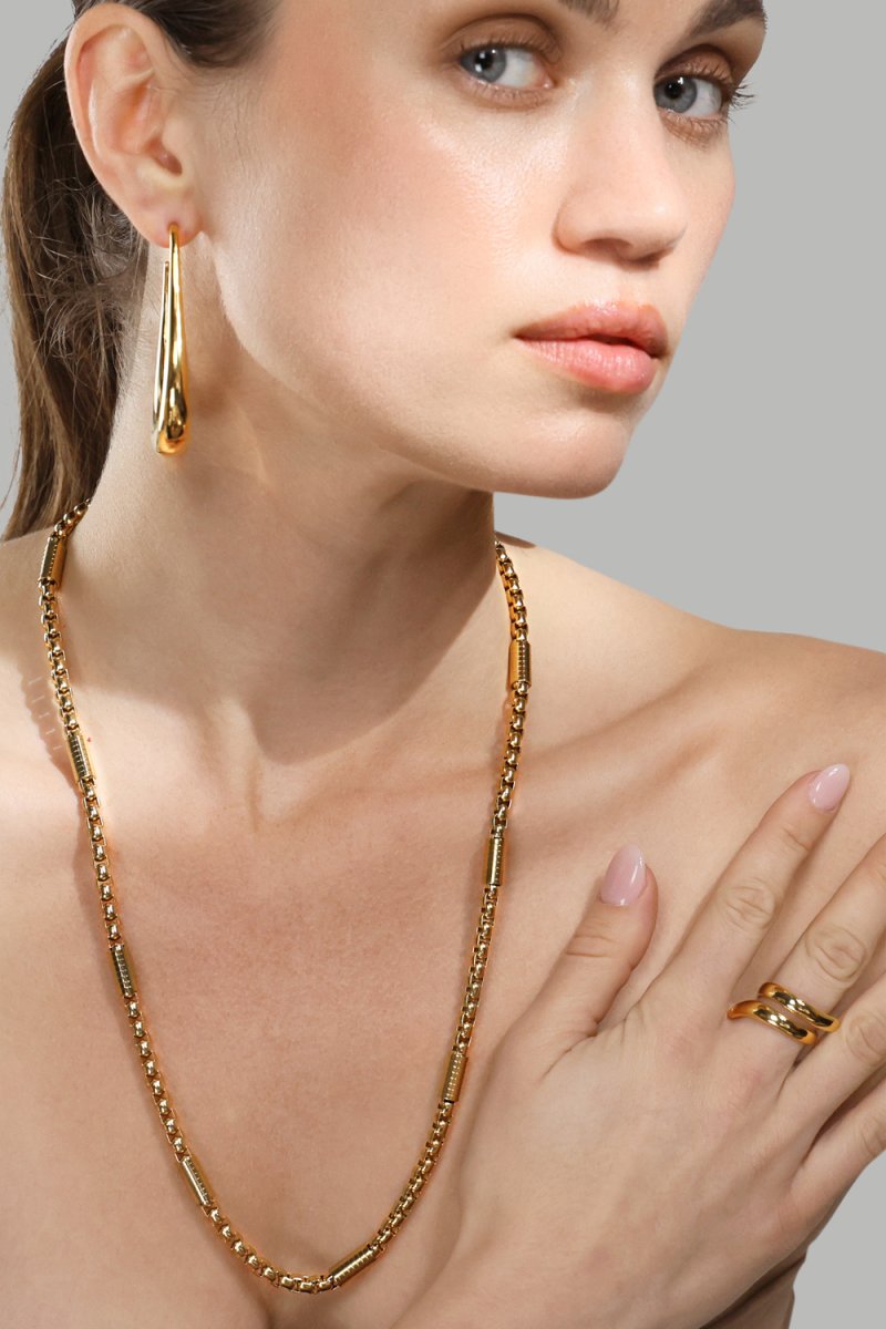 Ketting Cylindra – 18k Verguld