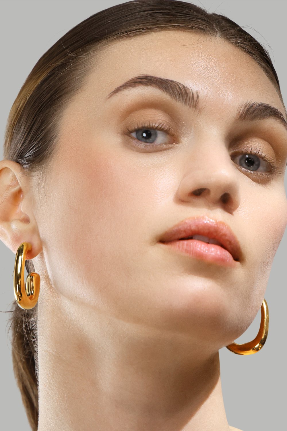 Oorbel Elegant Curve - 18k Verguld