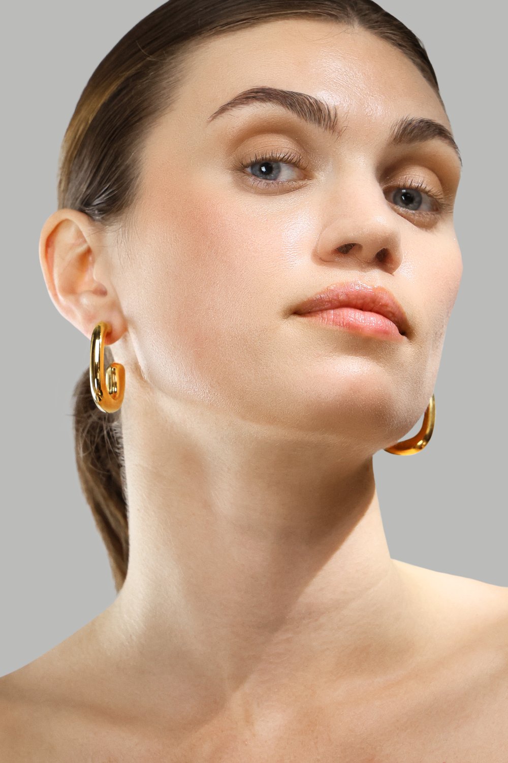 Oorbel Elegant Curve - 18k Verguld