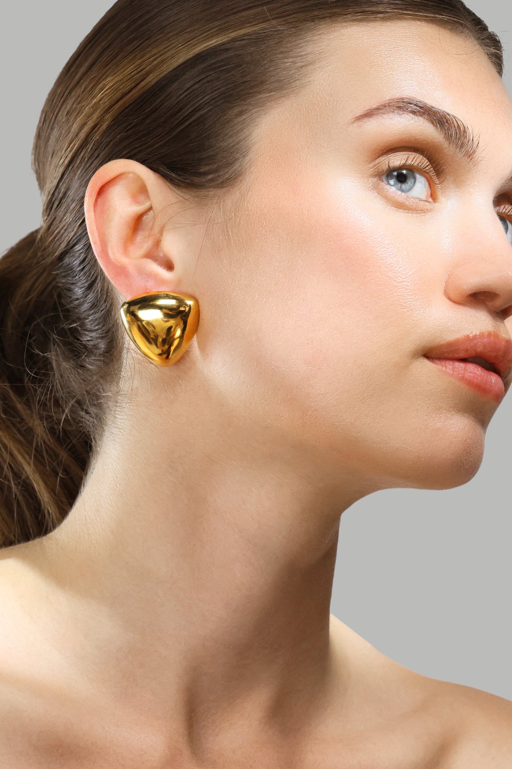 Oorbellen Bold Curve – 18k Verguld