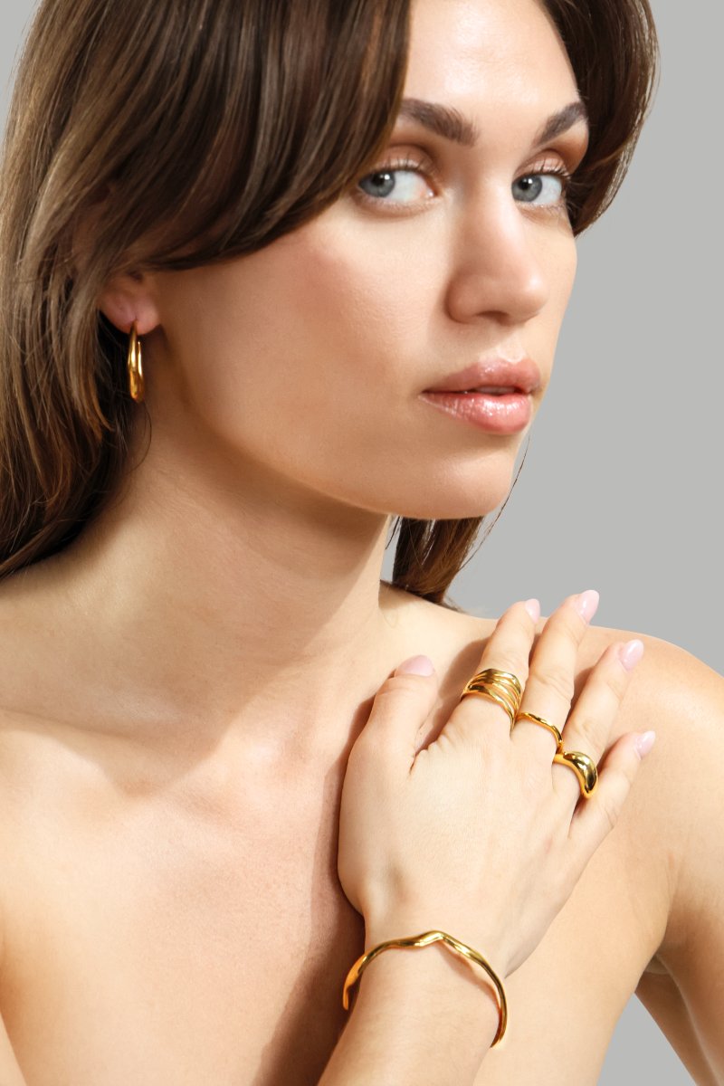 Armband Waveform - 18k Gold Plated