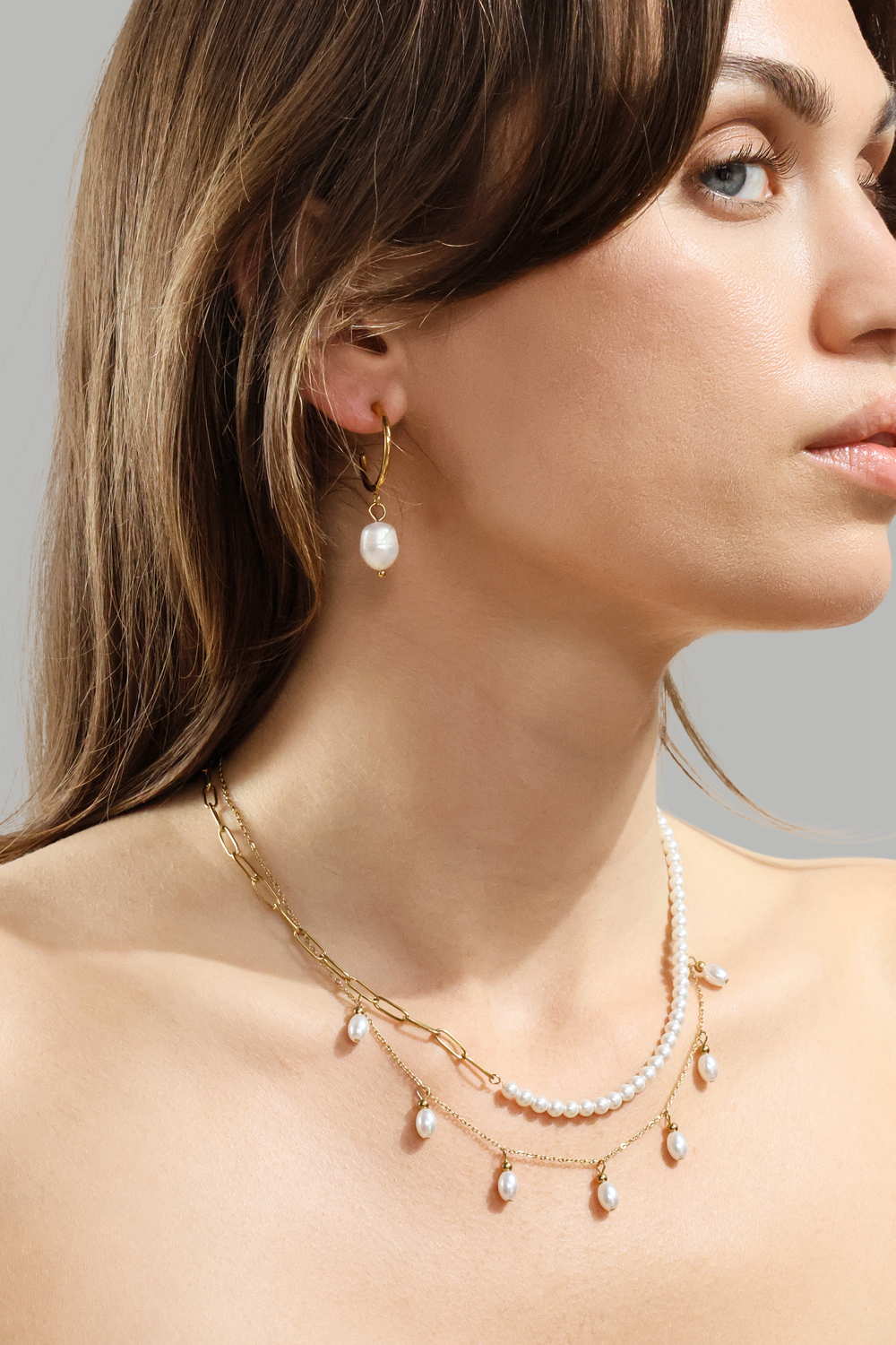 Ketting Pearl Harmony - 18k Verguld