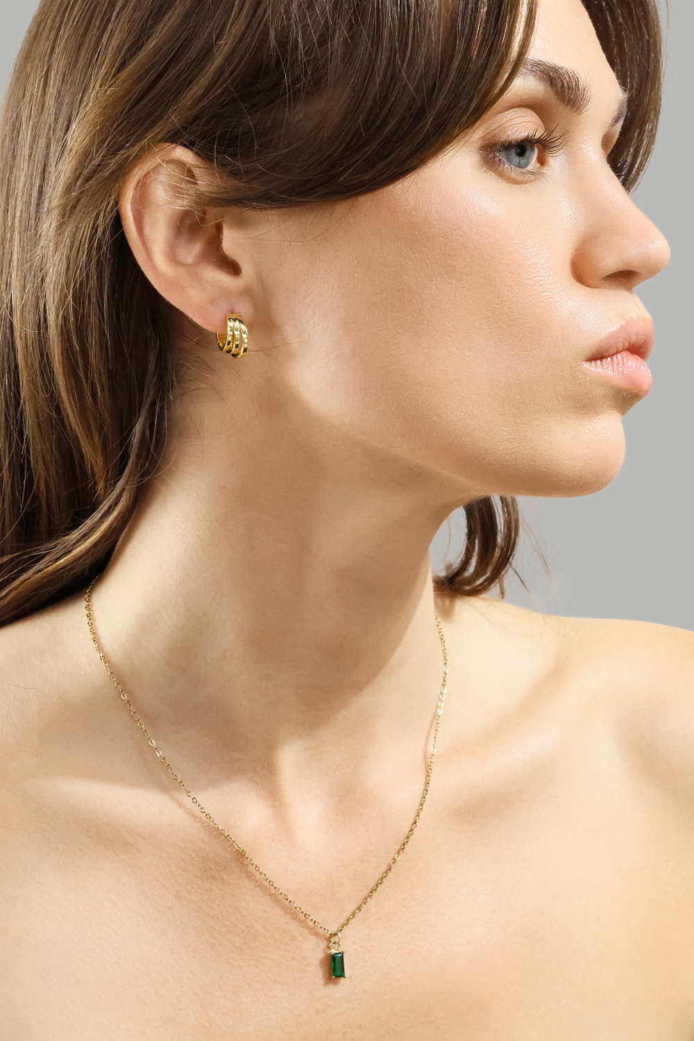 Ketting Emeraldis - 18k Verguld