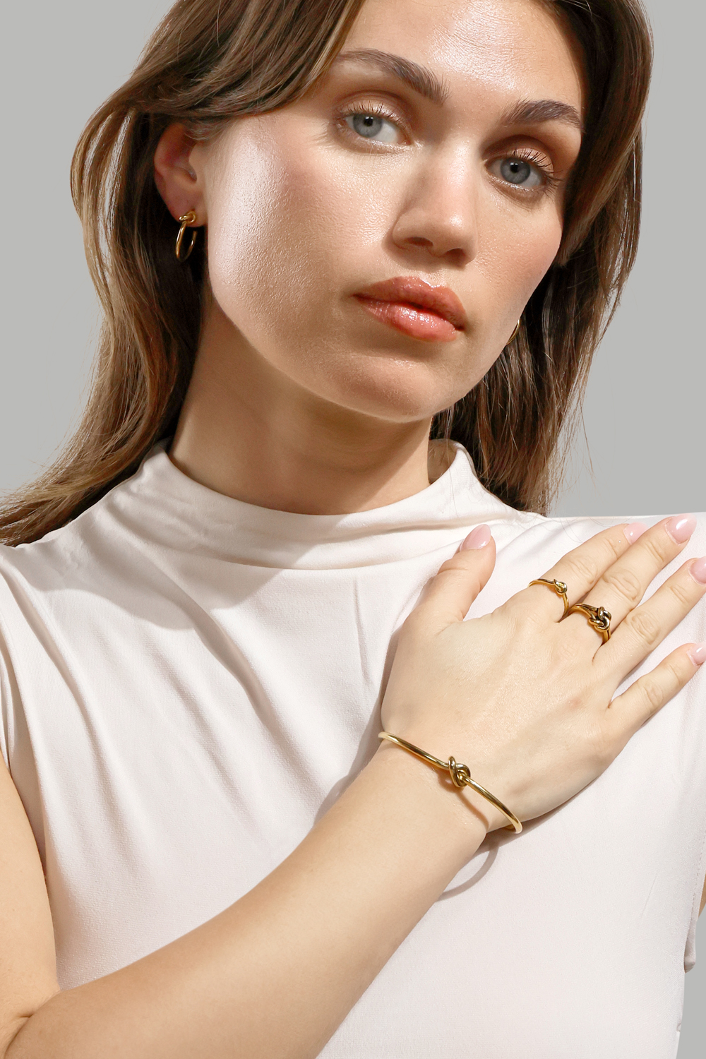 Ring Knot - Verguld met 18k goud