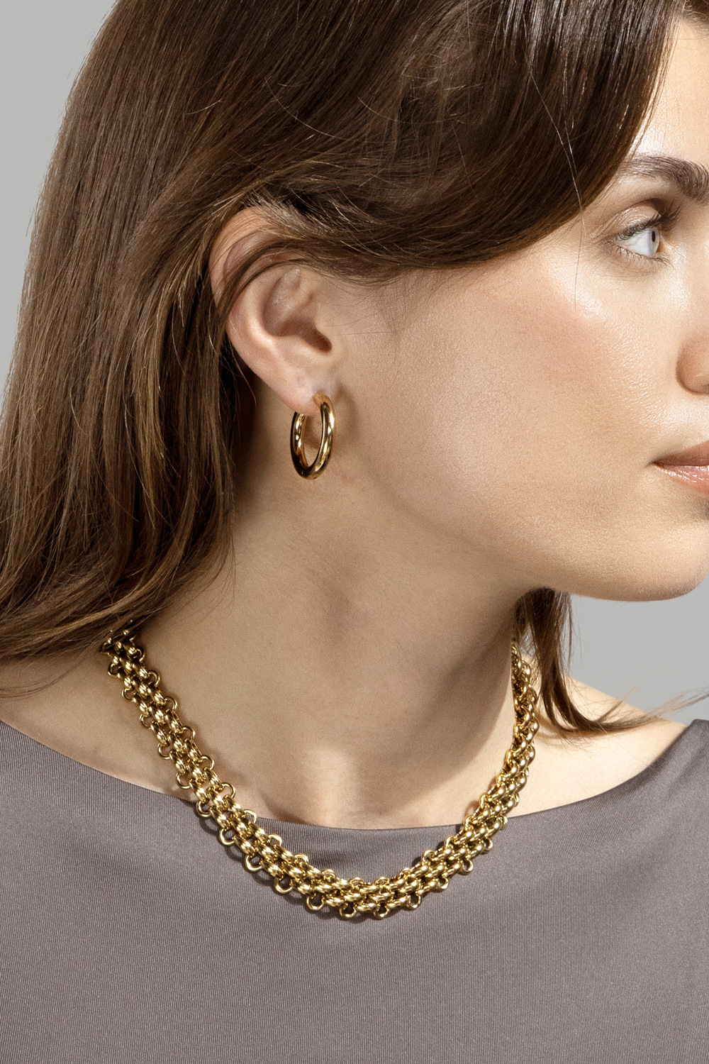 Ketting Bold Weave - 18k Verguld