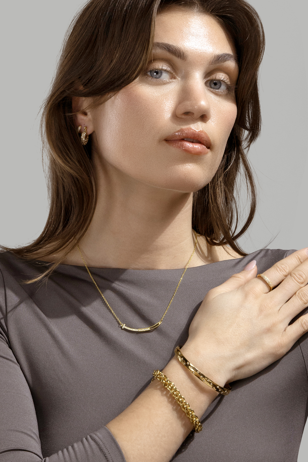 Oorbel Shimmer Hoops - 18k Gold Plated