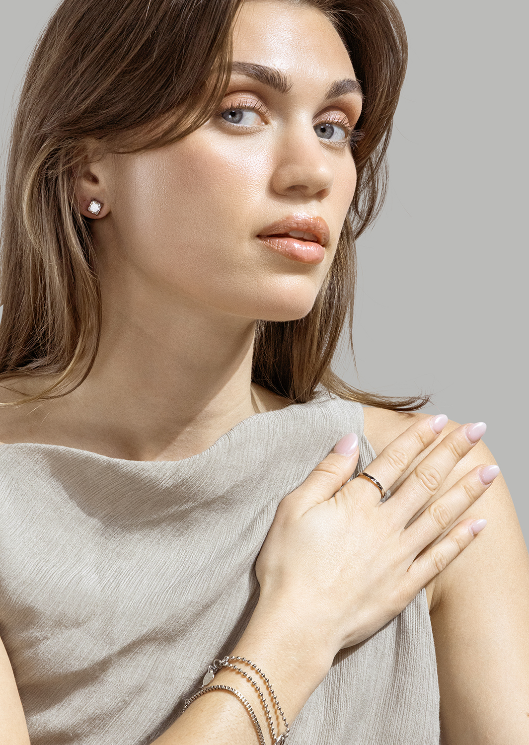 Ring Facet Gleam - Silver Plated