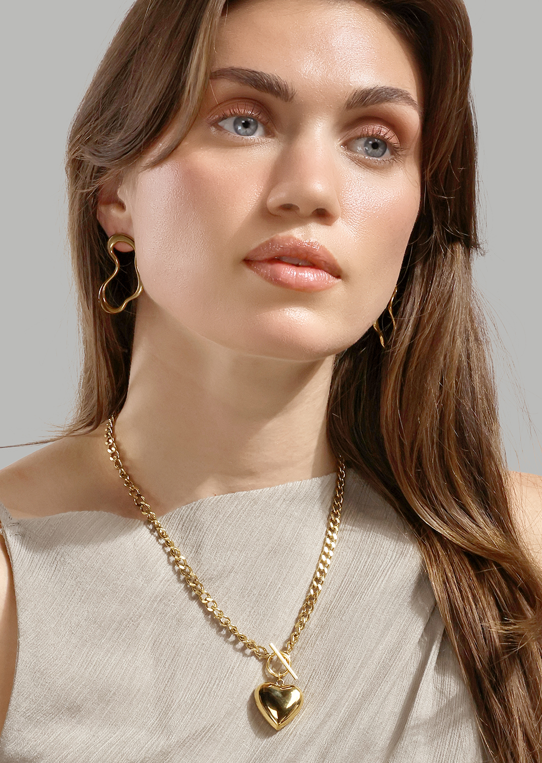 Fluid Glow Oorbel - 18k Verguld