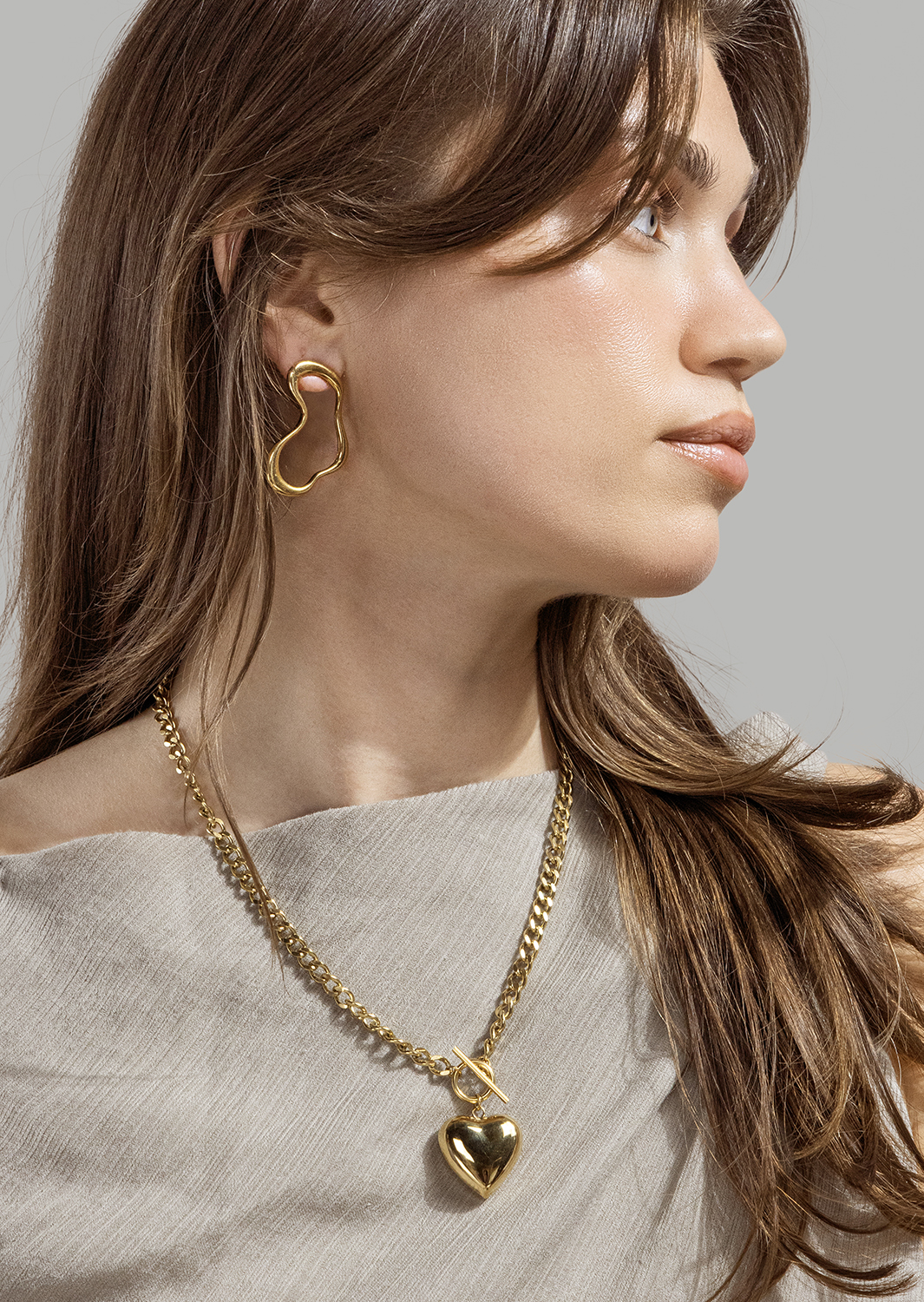 Fluid Glow Oorbel - 18k Verguld