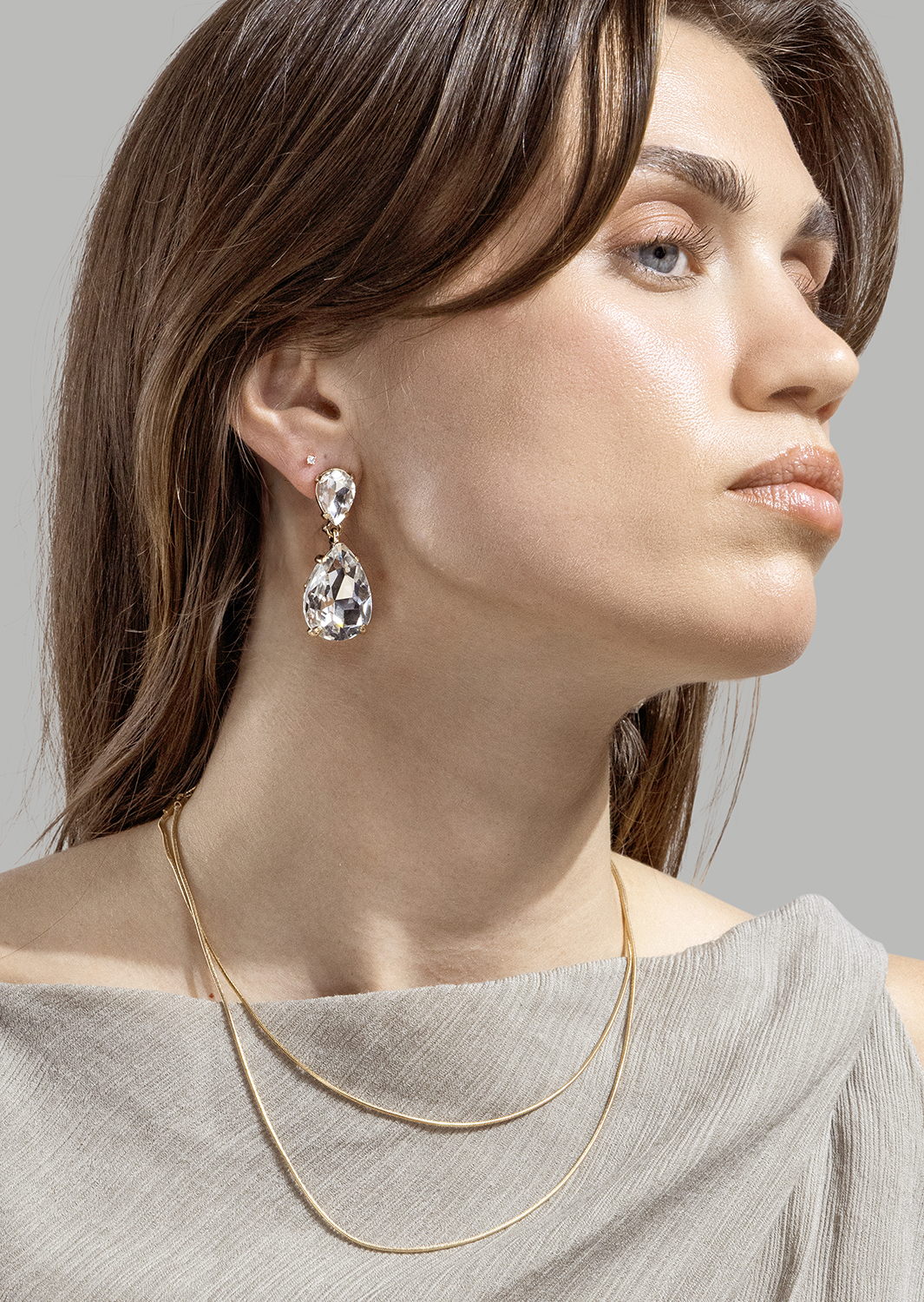 Azulora White Oorbellen – 18k Verguld