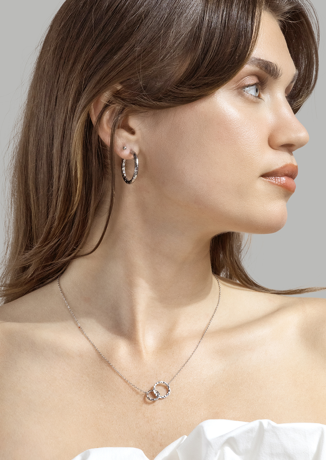 Ketting Nerida – Verzilverd