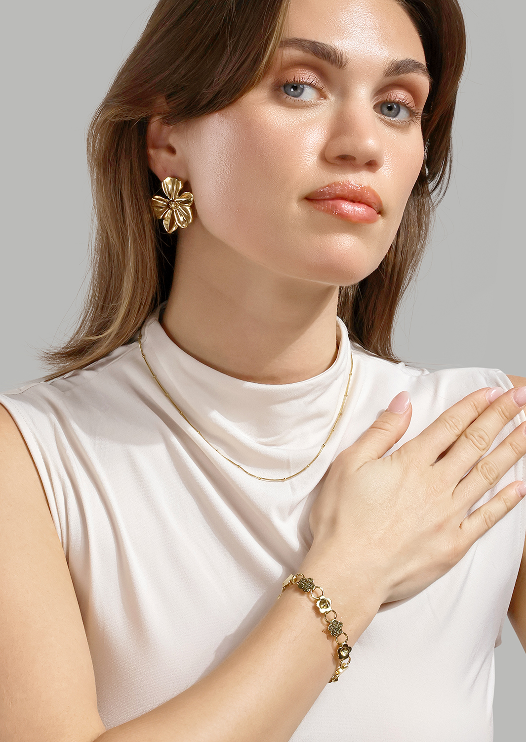 Ketting Dots - 18k Verguld