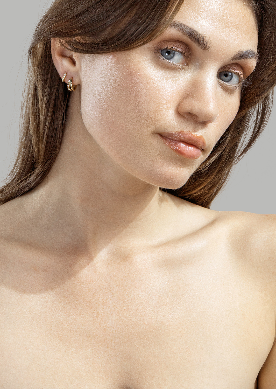 Oorbel Aurora Curve - 18k Verguld