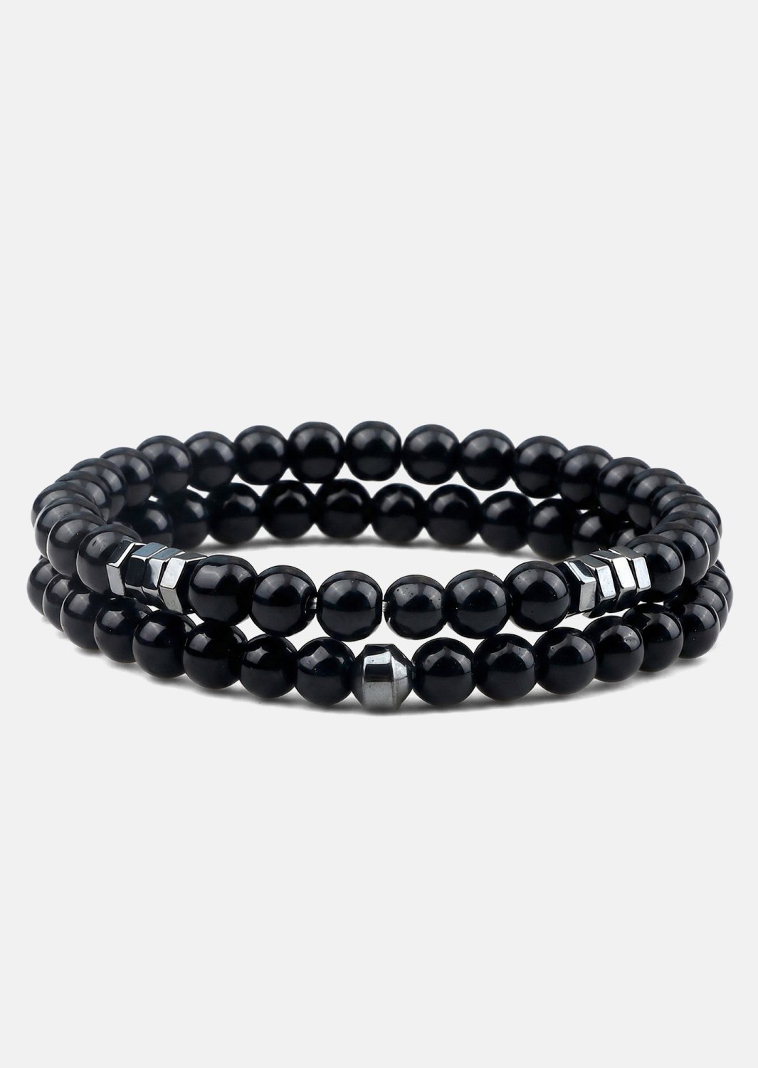 Kralenarmband Obsidian Halo