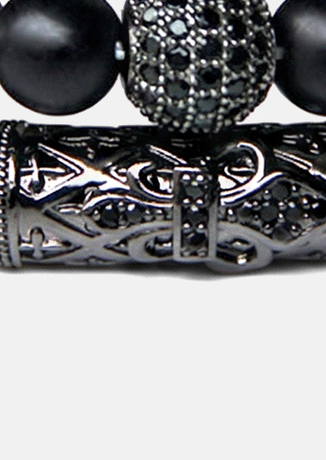Kralenarmband Obsidian Crown