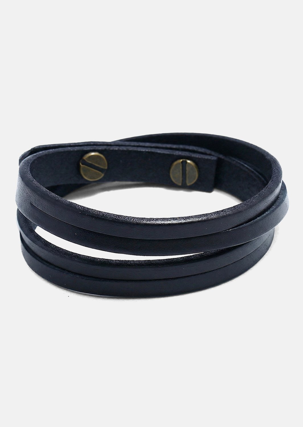 Leren armband Ebon Twist