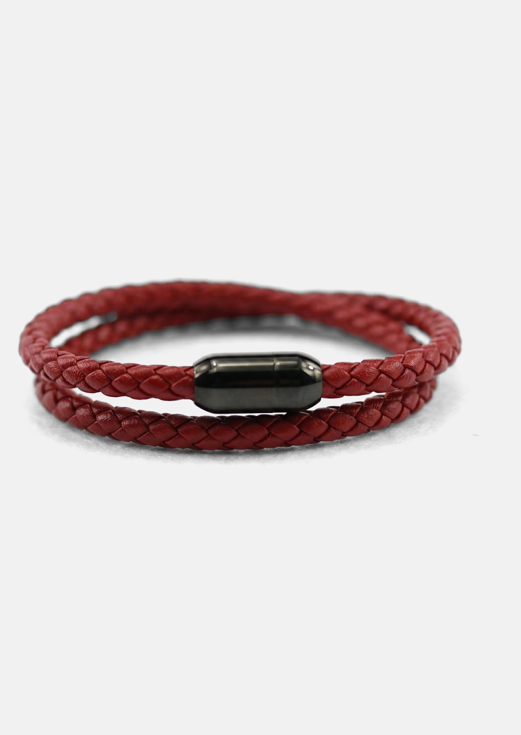 Leren armband Crimson Edge
