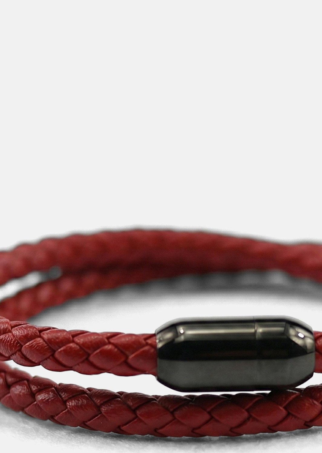Leren armband Crimson Edge