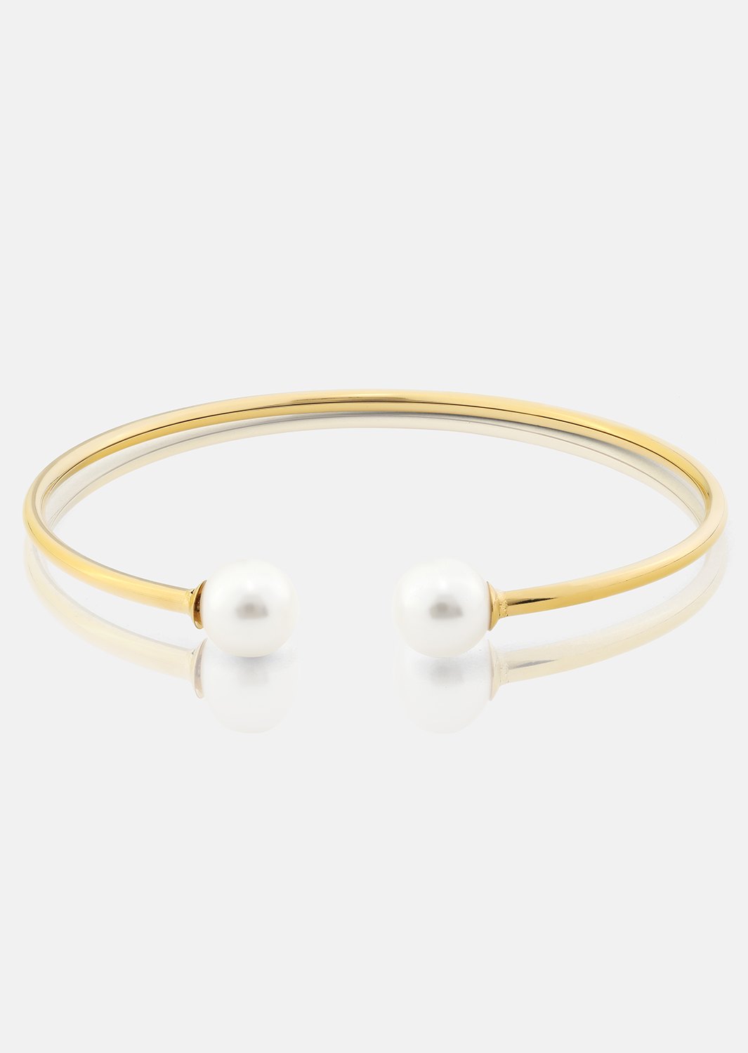 Pearl End Cuff Bracelet - 18k Verguld