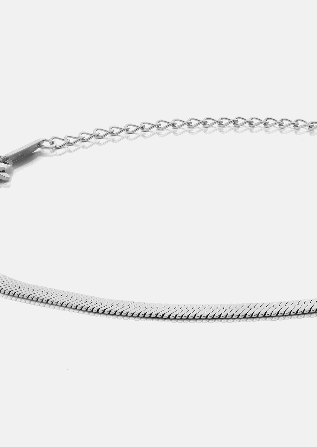 Armband Sleek Chain- Verzilverd