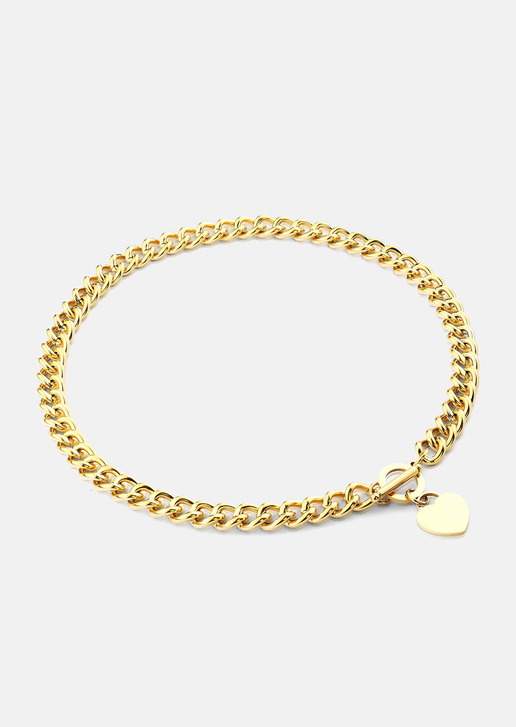 Luxe Circle Charm Necklace - 18k Verguld