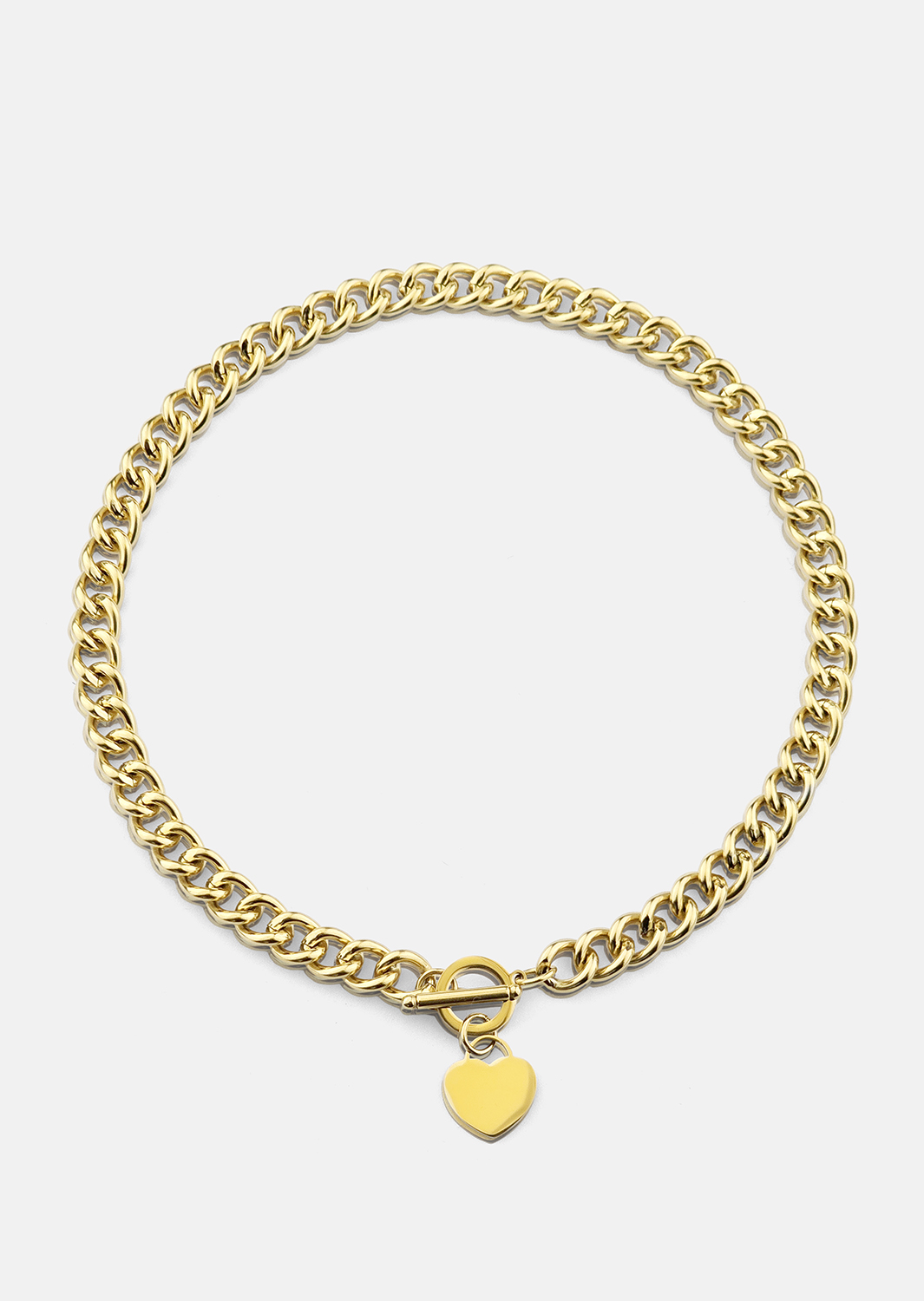 Luxe Circle Charm Necklace - 18k Verguld