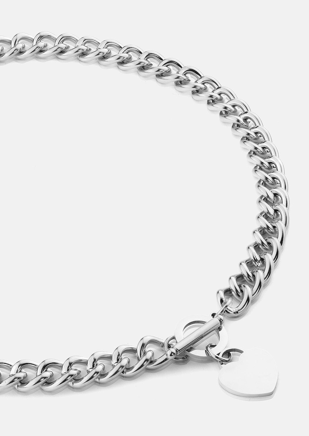 Luxe Circle Charm Necklace - Verzilverd