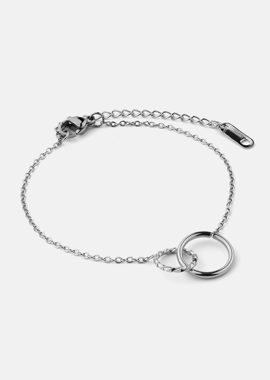 Armband Duo Rings- Verzilverd