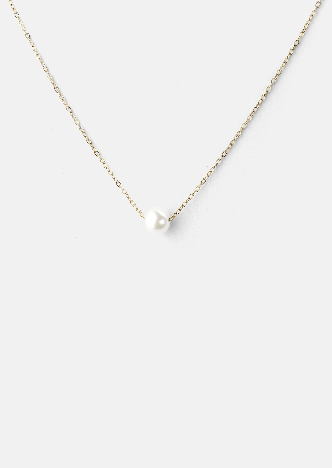 Ketting Mini Pearl- 18k Verguld