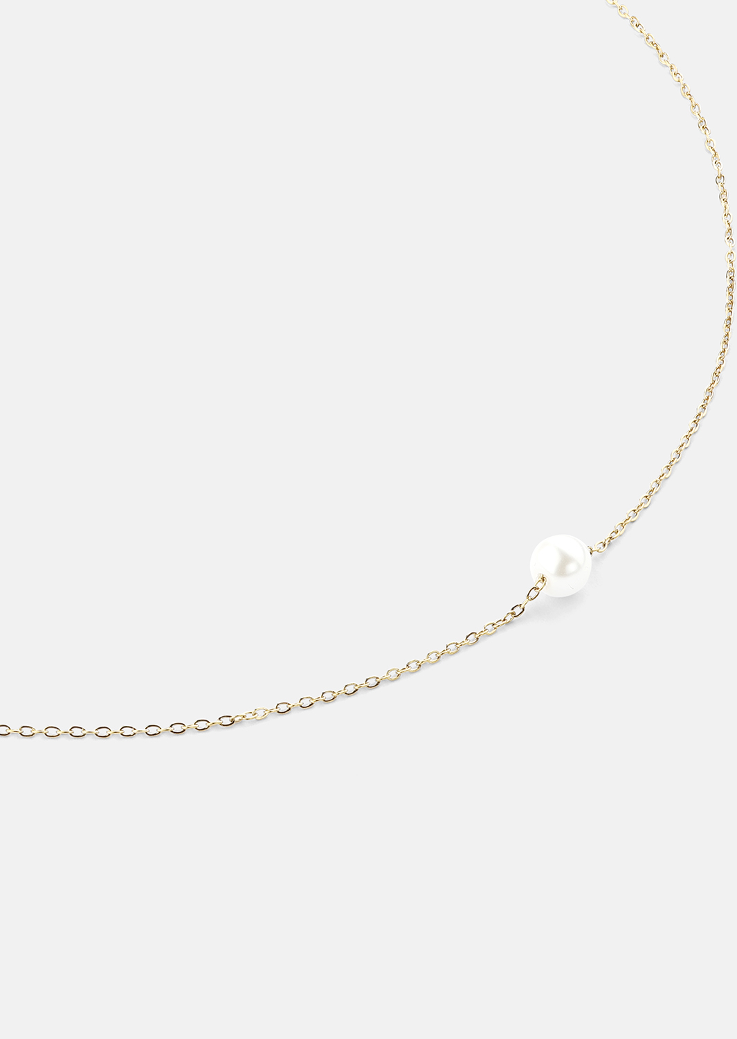 Ketting Mini Pearl- 18k Verguld