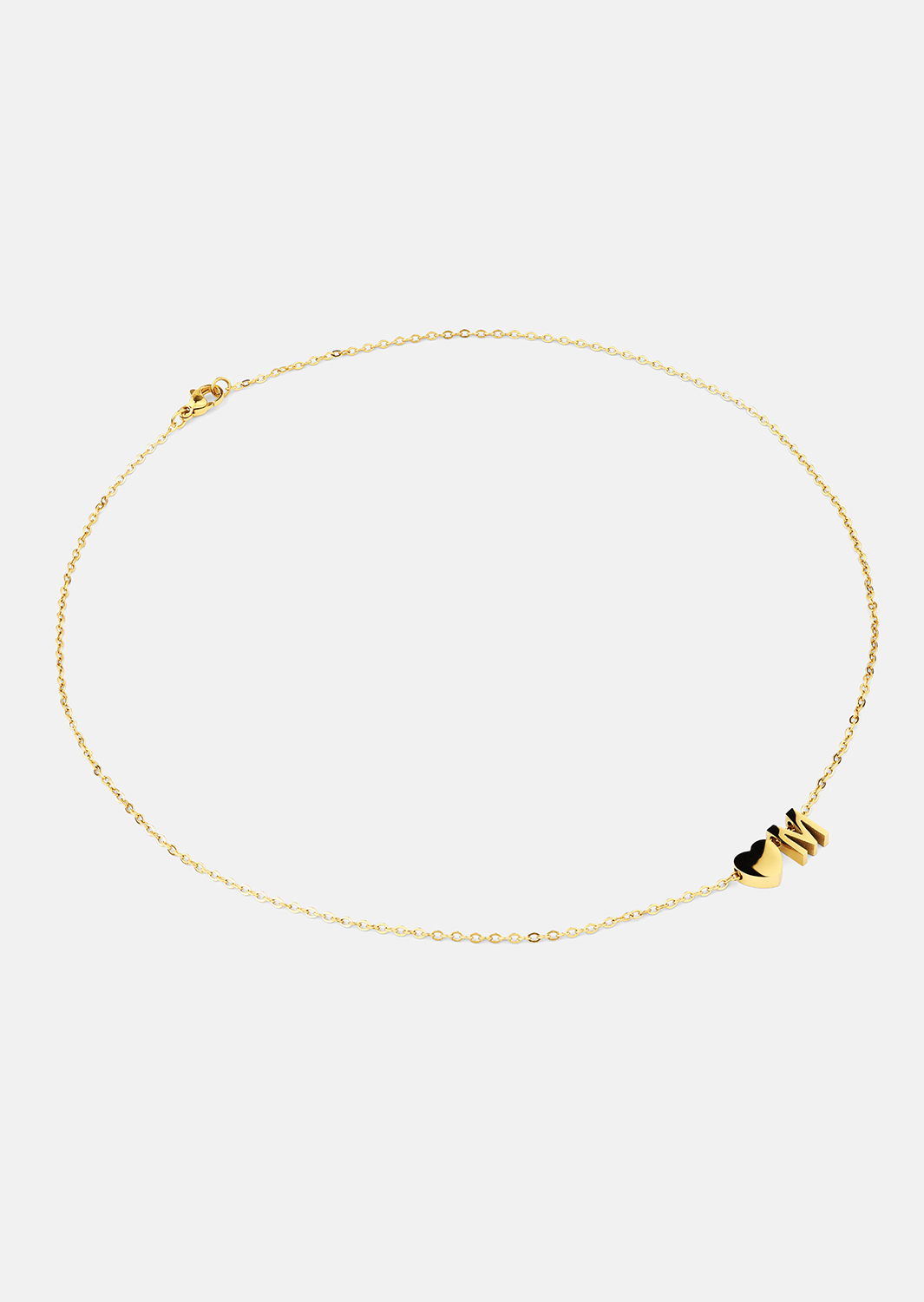 Ketting Heart Letter - 18k Verguld