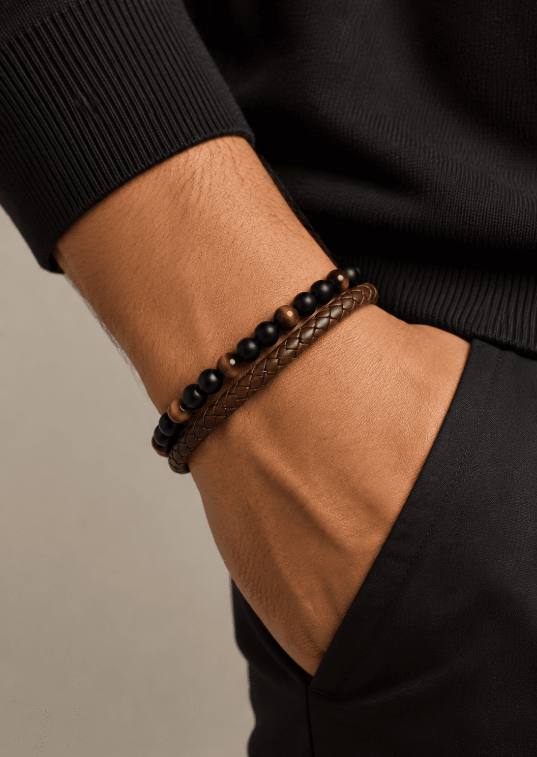 Leren armband Valor Knot
