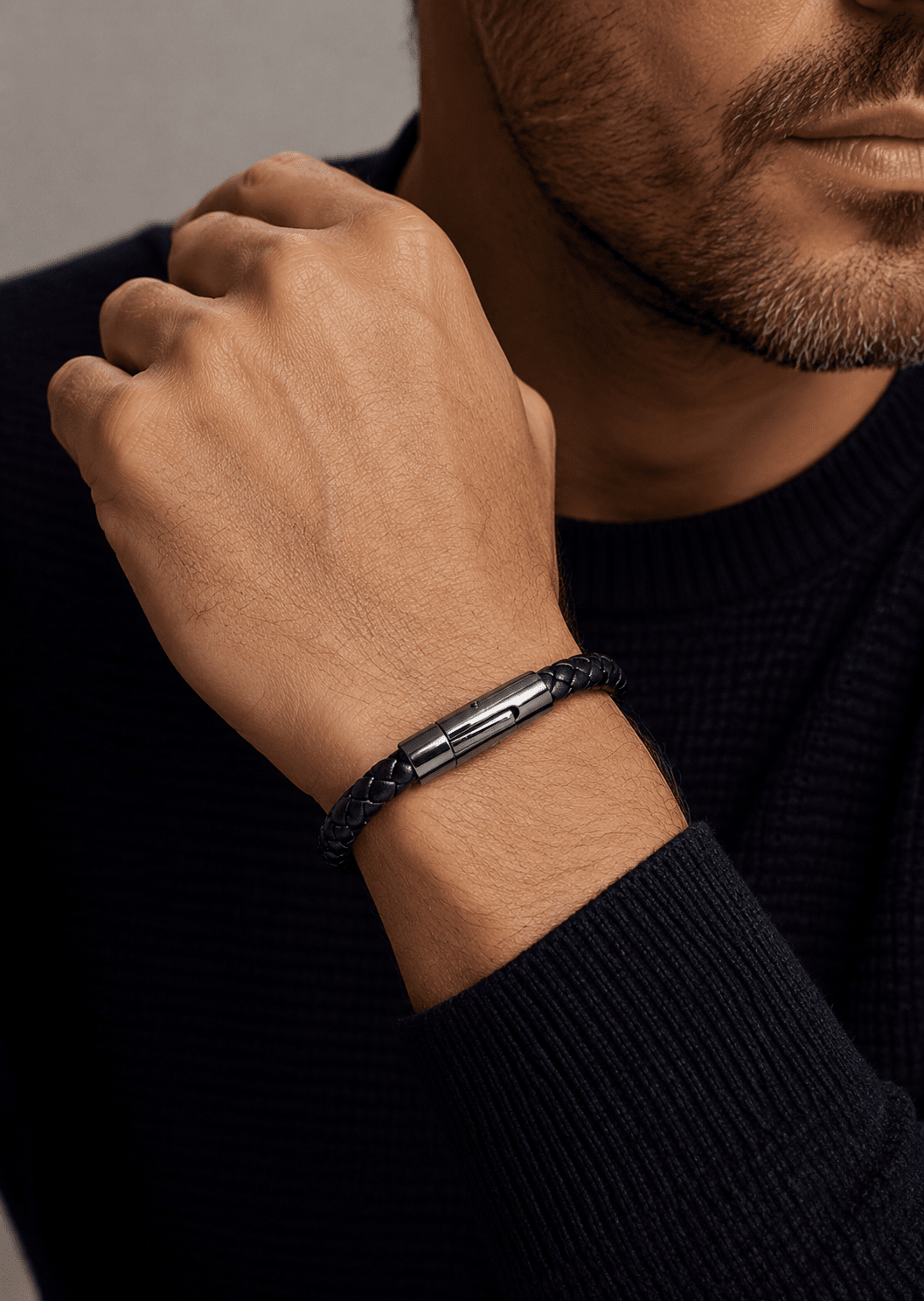 Leren armband Noble Weave