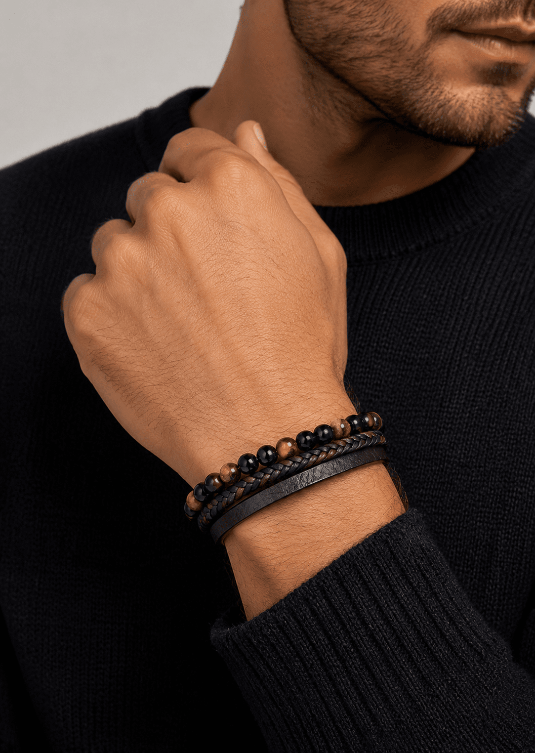 Leren armband Raven Echo