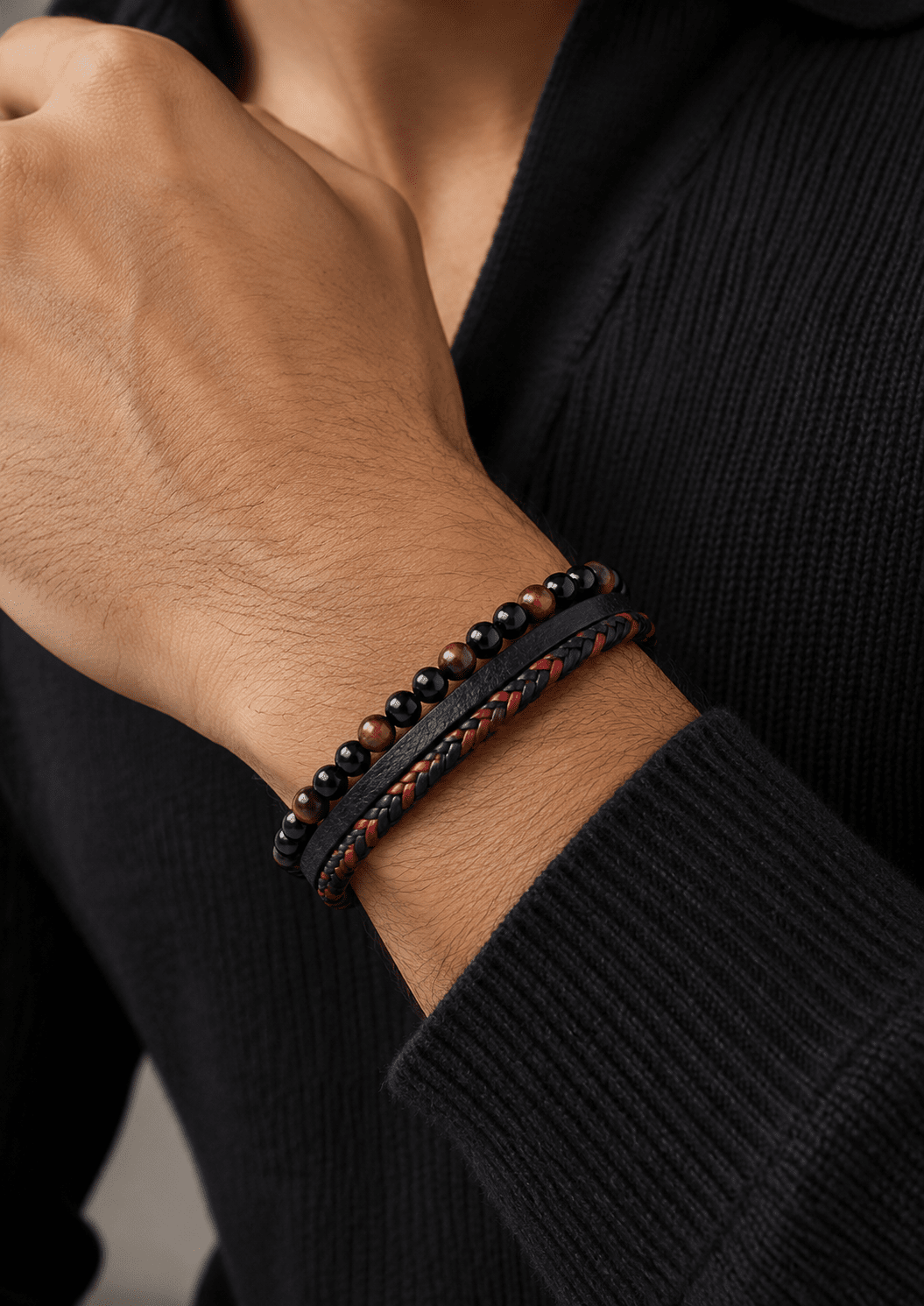 Leren armband Nightfall Bond