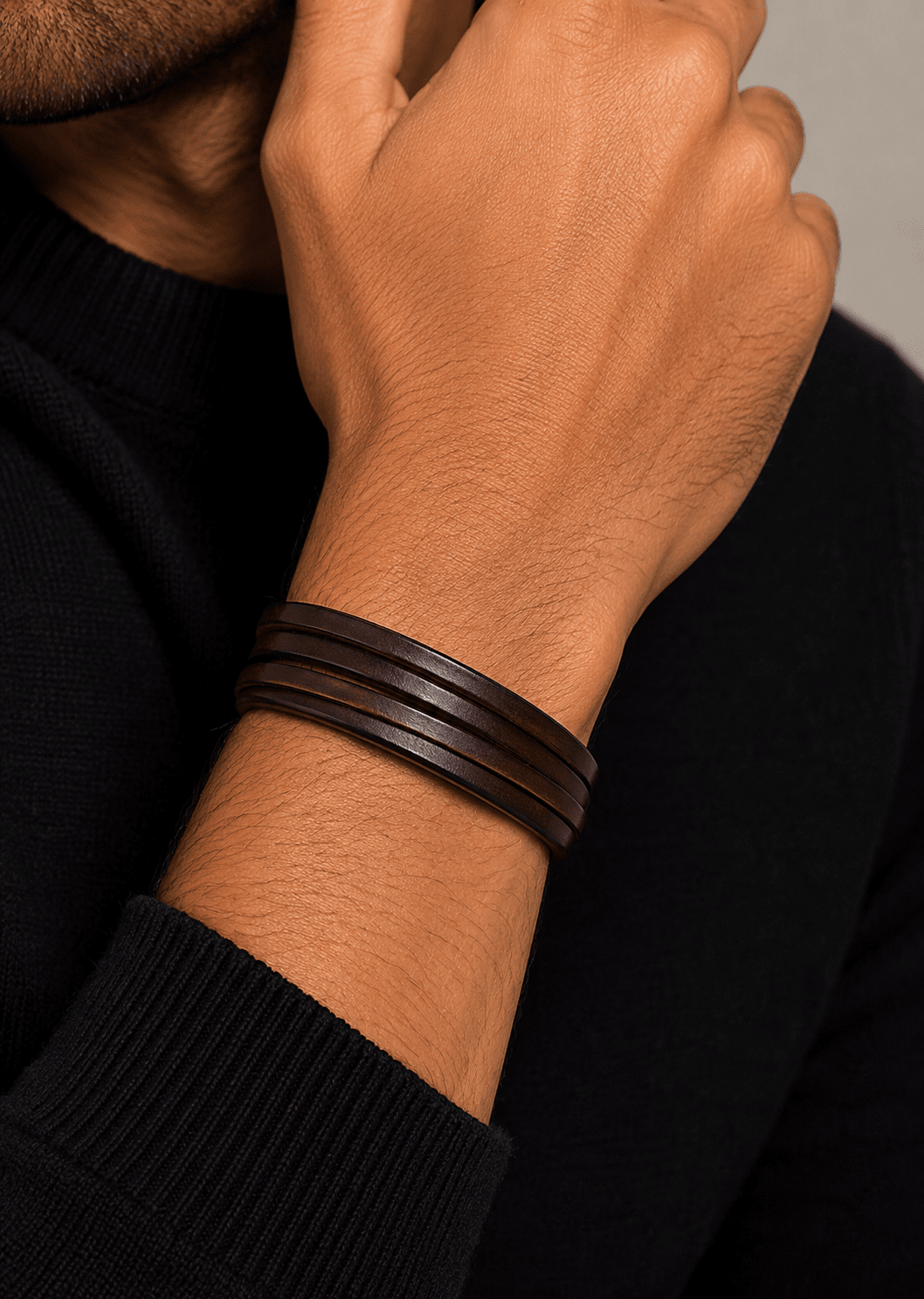 Leren armband Savage Echo