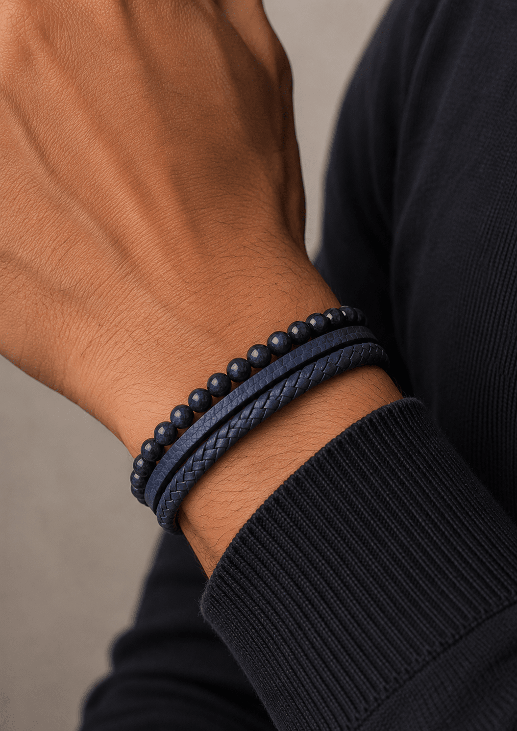 Leren armband Titan Charm