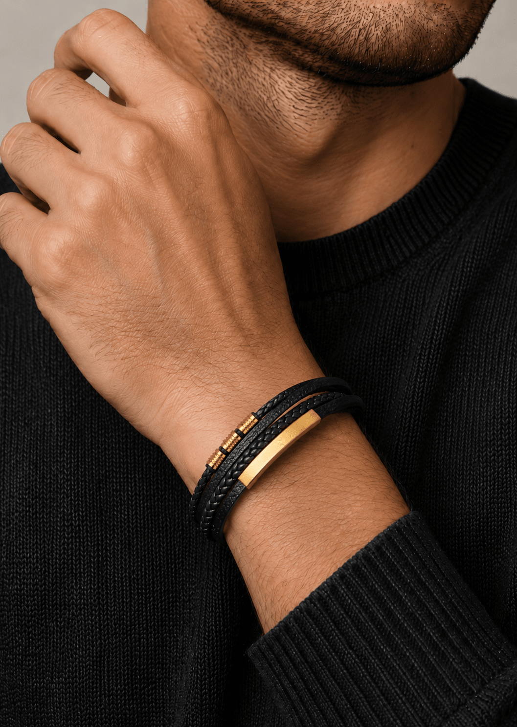 Leren armband Titan Embrace